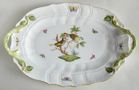 Rothschild Bird (RO) 14" Oval Handled Platter