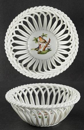 Rothschild Bird (RO) 5" Round Open Weave Basket