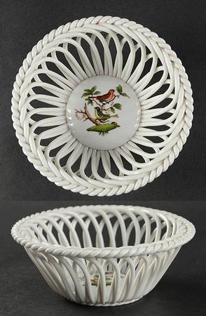 Rothschild Bird (RO) 5" Round Open Weave Basket