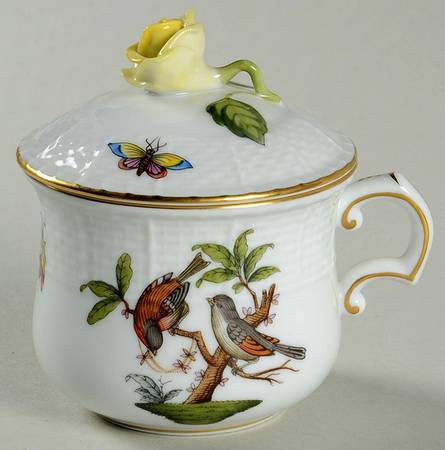 Rothschild Bird (RO) (2 Pc) Pot de Creme Lid & Base