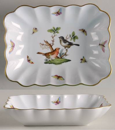 Rothschild Bird (RO) 7" Rectangular Nut Dish