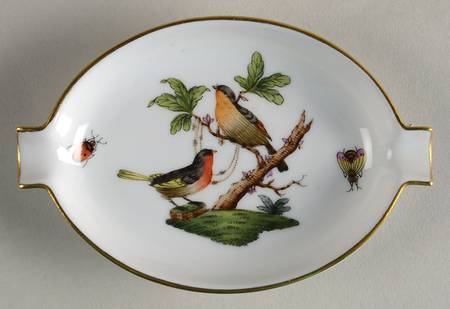 Rothschild Bird (RO) 5" Oval Ashtray with Lips