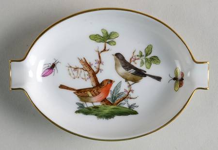Rothschild Bird (RO) 4" Oval Ashtray with Lips