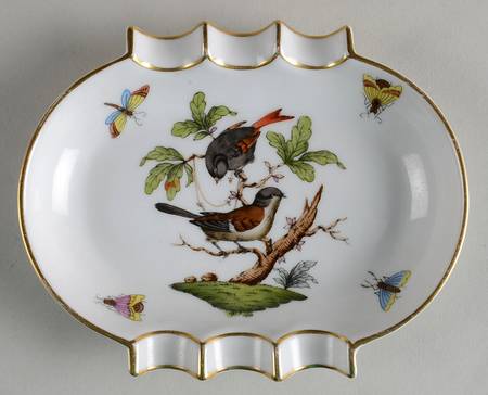 Rothschild Bird (RO) 5" Oval Ashtray with 6 Slot