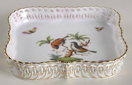 Rothschild Bird (RO) Square Openwork Gallery Tray