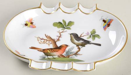 Rothschild Bird (RO) 5" Oval Ashtray with 6 Slot
