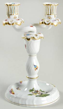 Rothschild Bird (RO) 9" Double Light Candlestick
