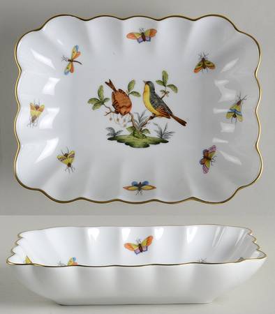 Rothschild Bird (RO) 7" Rectangular Nut Dish