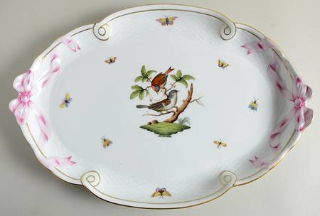Rothschild Bird (RO) 15" Oval Ribbon Tray