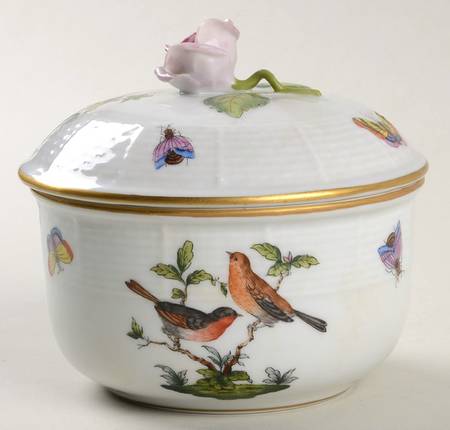 Rothschild Bird (RO) Sugar Bowl & Lid