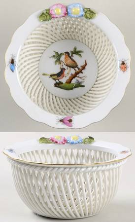 Rothschild Bird (RO) 4" Small Round Open Weave Basket