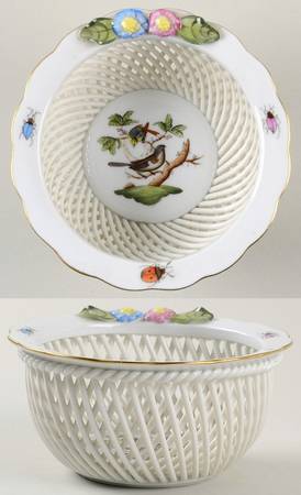 Rothschild Bird (RO) 4" Small Round Open Weave Basket