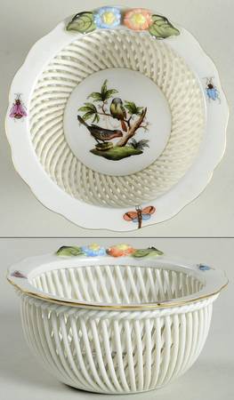 Rothschild Bird (RO) 4" Small Round Open Weave Basket