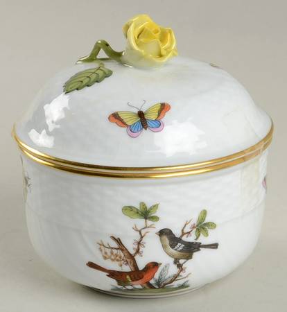Rothschild Bird (RO) Sugar Bowl & Lid