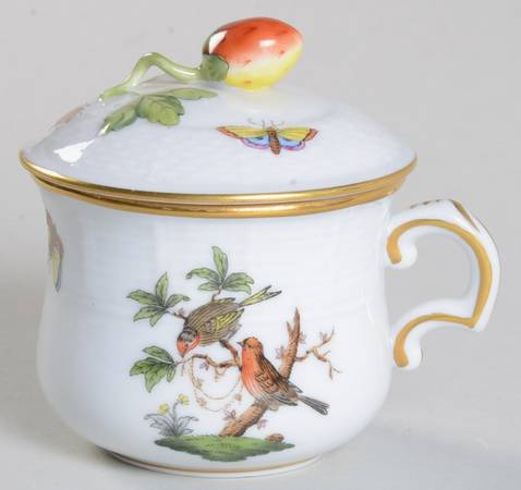 Rothschild Bird (RO) Pot de Creme (2 Pc)-Lid & Base