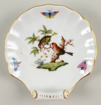 Rothschild Bird (RO) 4" Shell Shaped Dish