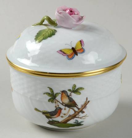 Rothschild Bird (RO) Sugar Bowl & Lid