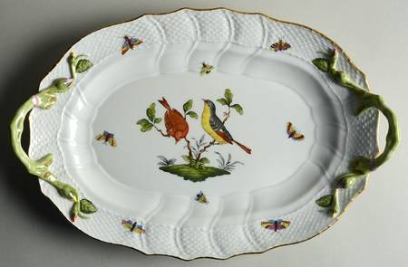 Rothschild Bird (RO) 14" Oval Handled Platter