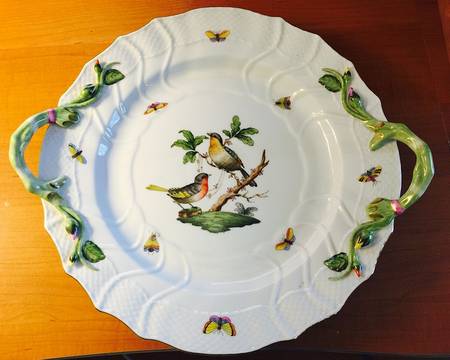 Rothschild Bird (RO) 12" Handled Chop Plate (Round Platter)