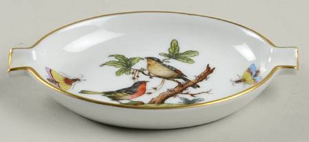 Rothschild Bird (RO) 4" Oval Ashtray with Lips