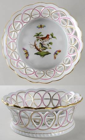 Rothschild Bird (RO) 7" Round Open Weave Basket