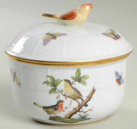 Rothschild Bird (RO) Sugar Bowl & Lid