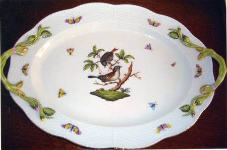 Rothschild Bird (RO) 14" Oval Handled Platter