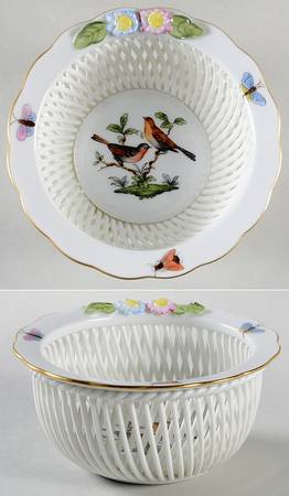 Rothschild Bird (RO) 4" Small Round Open Weave Basket