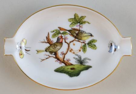 Rothschild Bird (RO) 4" Oval Ashtray with Lips