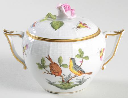 Rothschild Bird (RO) Sugar Bowl & Lid