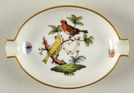 Rothschild Bird (RO) 4" Oval Ashtray with Lips