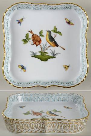 Rothschild Bird (RO) Squae Openwork Gallery Tray