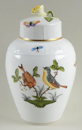 Rothschild Bird (RO) Large Ginger Jar & Lid