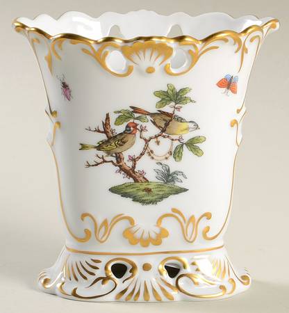 Rothschild Bird (RO) 4" Oval Vase