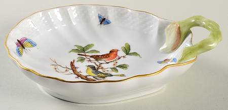 Rothschild Bird (RO) 6" Handled Shell Shaped Dish