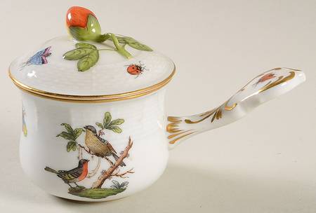 Rothschild Bird (RO) (2 Pc) Pot de Creme w/Stick Handle