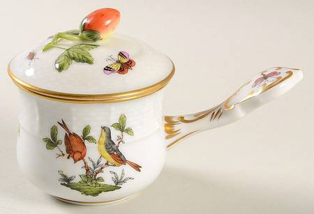 Rothschild Bird (RO) (2 Pc) Pot de Creme w/Stick Handle