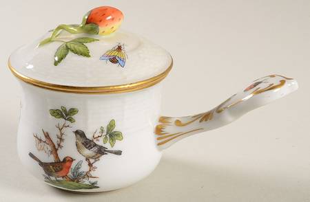 Rothschild Bird (RO) (2 Pc) Pot de Creme w/Stick Handle