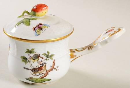 Rothschild Bird (RO) (2 Pc) Pot de Creme w/Stick Handle
