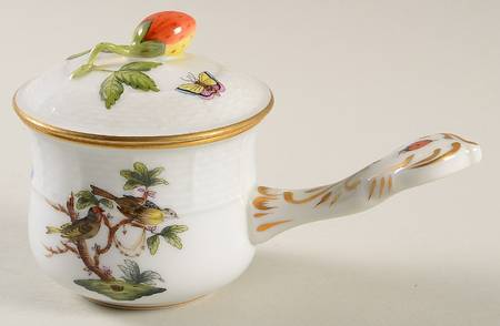 Rothschild Bird (RO) (2 Pc) Pot de Creme w/Stick Handle