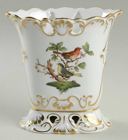 Rothschild Bird (RO) 4" Oval Vase