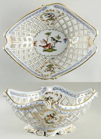 Rothschild Bird (RO) 10" Oval Openwork Basket