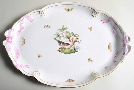 Rothschild Bird (RO) 15" Oval Ribbon Tray