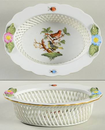 Rothschild Bird (RO) 5" Oval Open Weave Basket