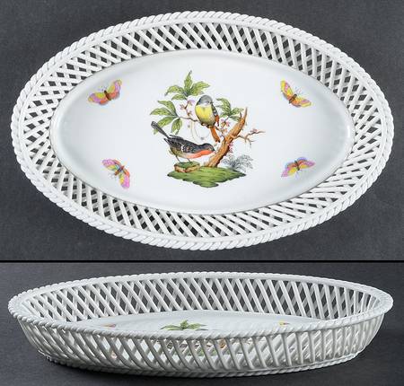Rothschild Bird (RO) 10" Oval Open Weave Basket
