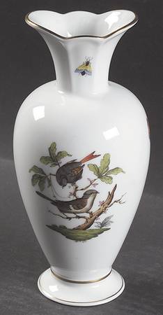Rothschild Bird (RO) 7" Octagonal Vase