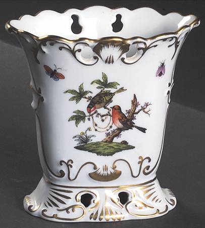 Rothschild Bird (RO) 4" Oval Vase