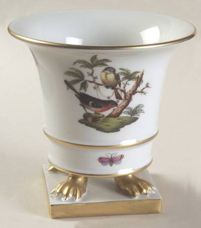 Rothschild Bird (RO) 4" Claw Footed Vase