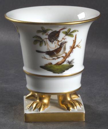 Rothschild Bird (RO) 3" Small Claw Footed Vase