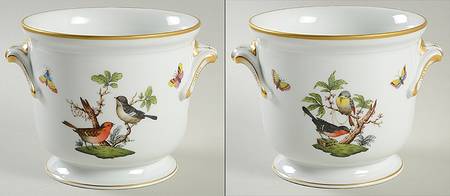 Rothschild Bird (RO) 4" Cachepot w/Handles